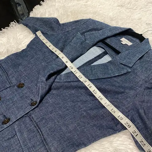 Evereve Alexa Jean Cotton Blazer in Blue Small