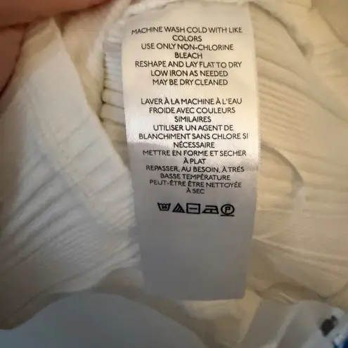 Pilcro Anthropologie white distressed ribbed tank top size small