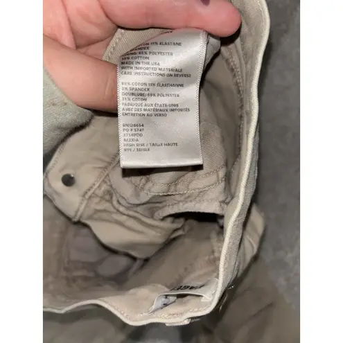 L'Agence L Agence Womens Alexia High Rise Cigarette Cropped Jeans Tan Denim Size 24