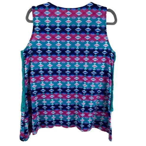 Madison & Berkeley NWT Layered Colorful Lightweight Tank Top Lace Detail Size L