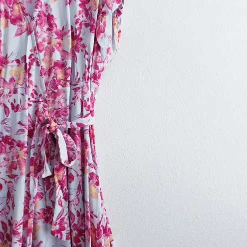 Ella Moss Floral Mini Ruffle Wrap Dress