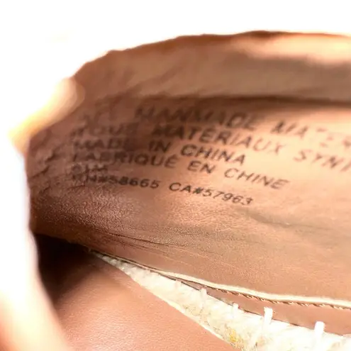 Treasure & Bond Sam Tan Woven Faux Leather Platform Wedge Slingback Sandals 6.5