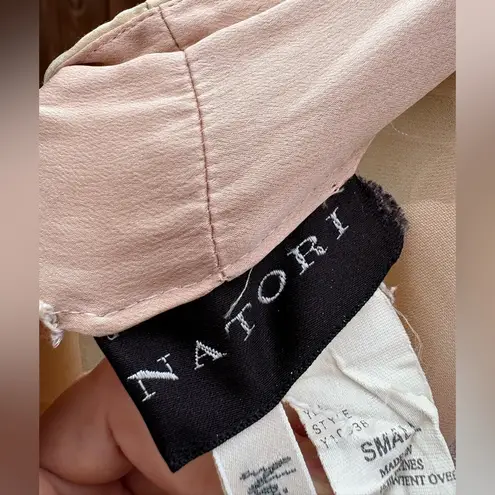 Vintage Natori 100% Silk Peach & Purple Ombré Floral Kimono Size Small Pink