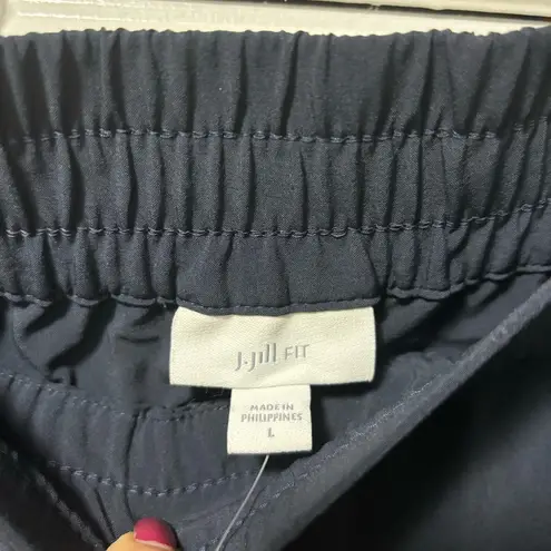 J.Jill  Fit Navy Blue Relaxed Culotte Pants Size L