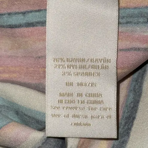 Hope & Harlow Skort Multi Color Brush Stroke Striped w Pockets Women’s 14 Blue