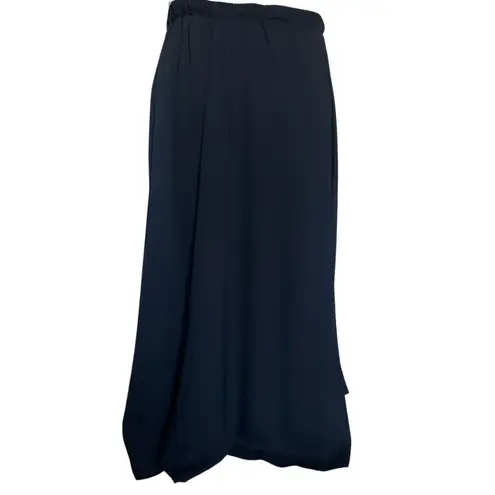 Vtg Y2K Another Thyme Maxi Pull On Skirt Sz XL Witchy Boho Gothic Chiffon USA Black