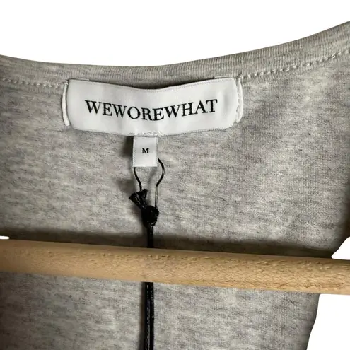 We Wore What Heather Gray Short Sleeve Cotton Jersey Ruched T-Shirt Size Medium