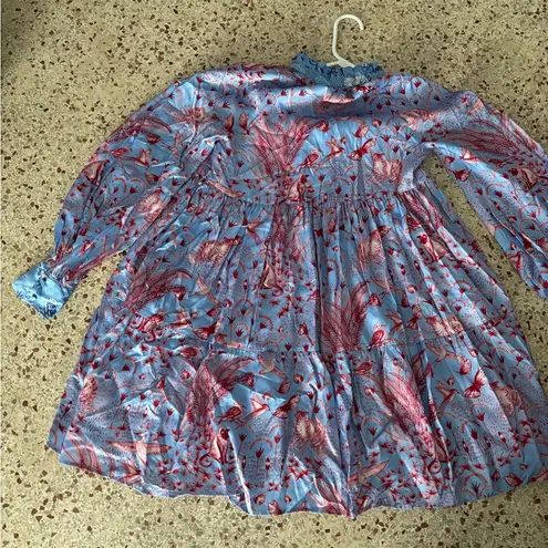 STINE GOYA SG Jasmine dress in jungle scene pink XS