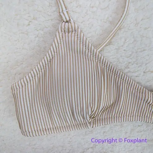 NEW Rhythm x Free People Noumea Ring Trilette bikini top, size S Brown