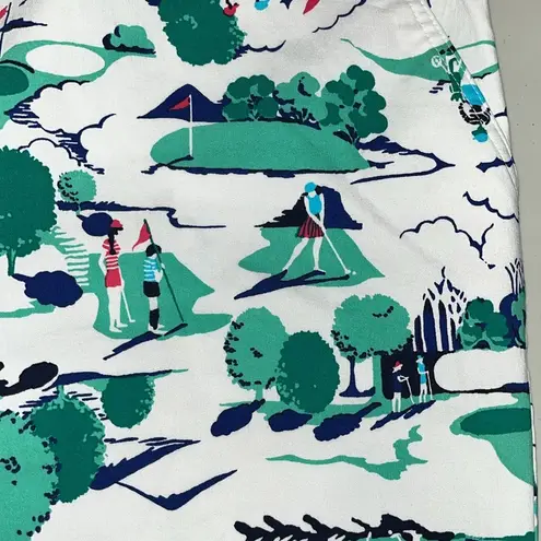 IZOD Golf NWT Size 16 Golf Printed UPF 15 Wicking Bermuda Shorts