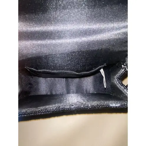 Beaded Sasha Evening Bag With Intricate Design & Long Strap Black