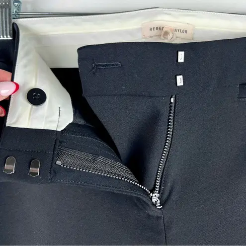 Rebecca Taylor Black High-Rise Bootcut Trouser Pants 2 Classic Corpcore