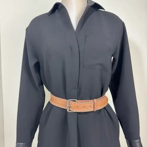 VINTAGE Genuine Leather Brown Tooled Leather Belt Size Small