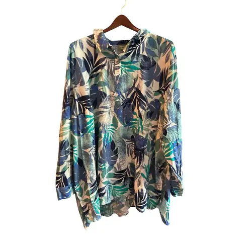 D&co Women's 5x Floral Button