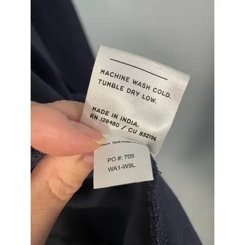 Pact Organic Cotton Shawl Collar Cardigan Navy Blue Relaxed Fit XL