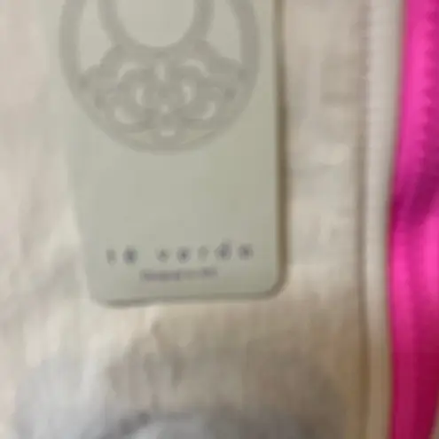 NWT Te Verde Quarter Zip Pullover SMALL Pink White Colorblock Fleece Sweatshirt