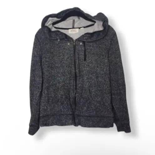 Vintage Cotton Gray Terry Full Zip Hoodie Sweatshirt Size S Gray