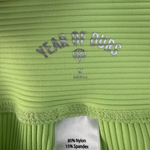 Year of Ours Ribbed Flare Leggings Women Small Pistachio Green Activewear Pant