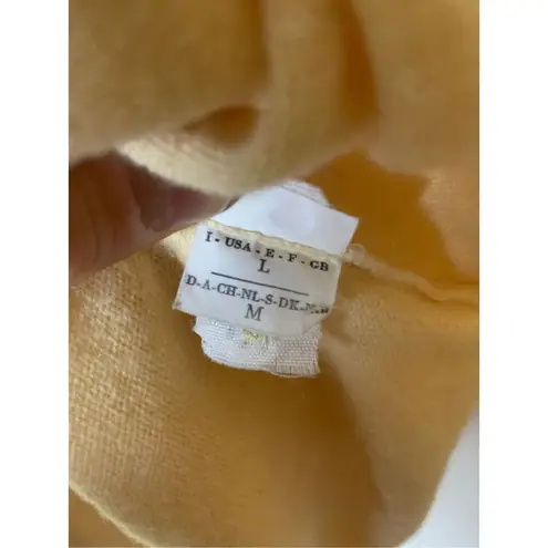 Brunello Cucinelli 100% cashmere cardigan sweater pale yellow women's size large