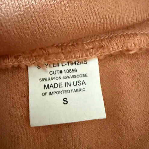 LANSTON Copper Satin Cross Front Flyaway Halter Style Sleeveless Top Small BNWT Brown