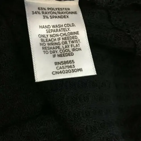 Caslon Black Cozy V-Neck Waffle Knit Tee