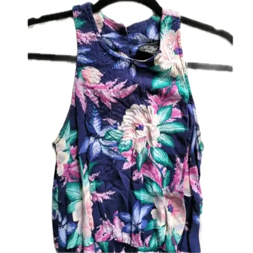 All That Jazz Blue Floral Sleevless Dress w/ Pockets Small