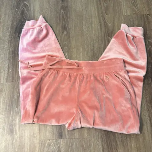 Victoria's Secret Victoria Secret Cropped Velour Track Suit peach orange size L