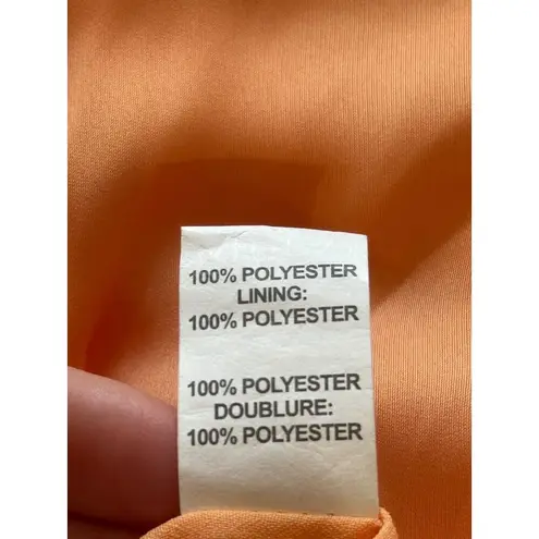 Ramy Brook Kiki Satin Cowl Neck Mini Dress Orange Womens Size 0