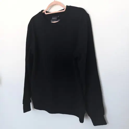 Richer Poorer Womens Sweatshirt Size M Black Crewneck Athleisure Minimal Casual Size M