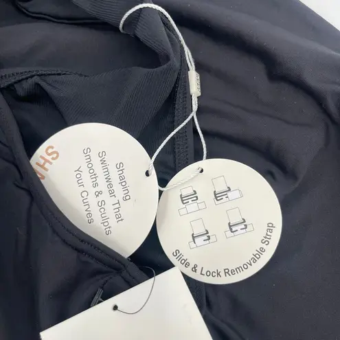 Coco reef Contours by Swimsuit Size 12/36D One Shoulder Sarong Rosaline Black