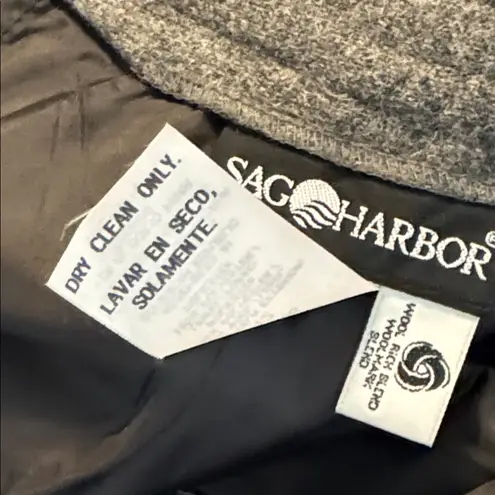 Sag Harbor Wool Blend Lined Charcoal Midi Skirt Size 12 Gray