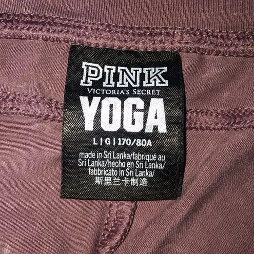 PINK by Victoria secret acid washed cotton campus drawstring yoga pants Sz Lg