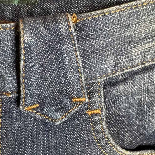 Ralph Lauren RARE! Lauren Blue Boot Cut Suede Fringe Conch Button Jeans Size 8