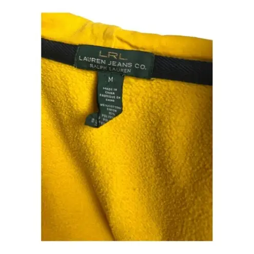 Ralph Lauren  Yellow Front Zip Hoodie Sweat Jacket Size M