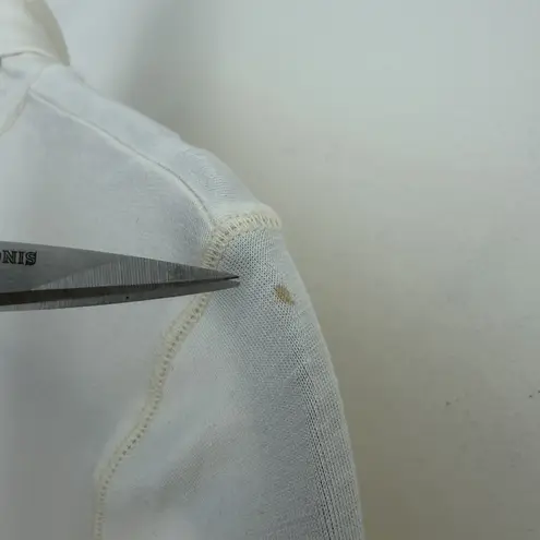 Max Mara Sweater Womens Medium Cream Ecru Turtleneck Jersey Viscose Jumper Luxe