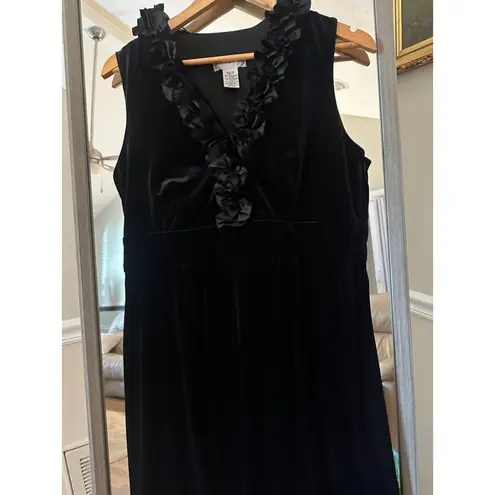 London Style Women's Black Velvet Dress Size 12