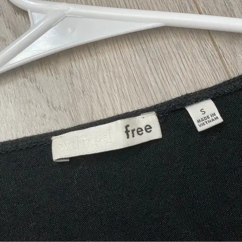 Wilfred Wrap Bodysuit long sleeve womens Black (small) fitted going out party