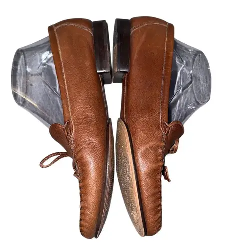 Vaneli Women's Brown Leather Moccasins Loafers Size 8.5 Narrow Casual Shoes