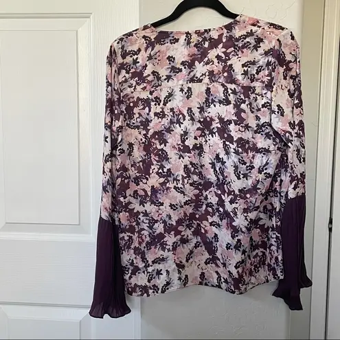 Ramy Brook  Floral VNeck Bell Sleeve Peasant Blouse