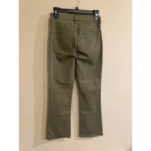 J Crew 9 Inch Billie Demi Boot Crop Olive Green Pants Women Size 24