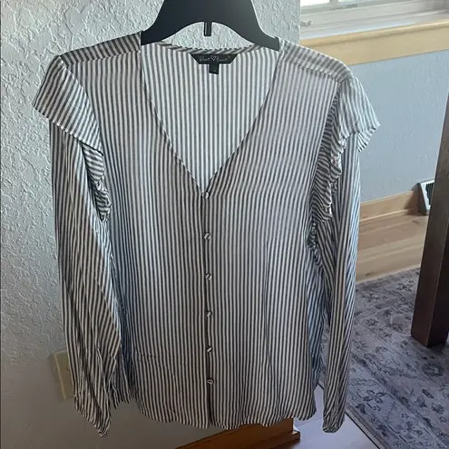 Velvet Heart Blue Striped Women's Top