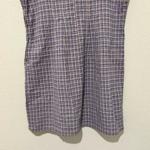 BDG Urban Outfitters  Plaid Gingham Dress Womens‎ Size L Sleeveless Seersucker