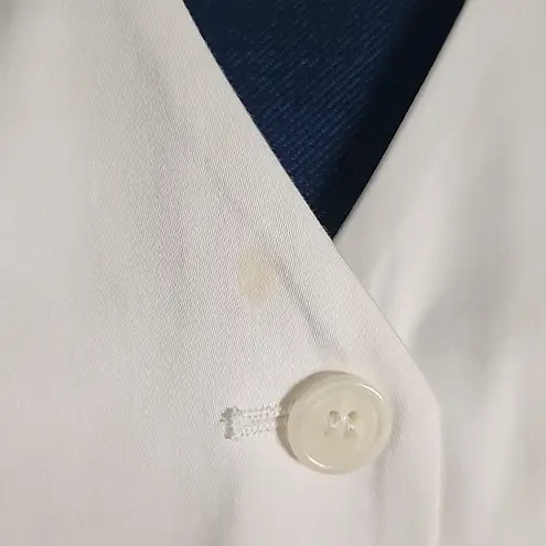 Victor Costa Occasion White with Red Flower Design Jacket and Pant Suit Size M