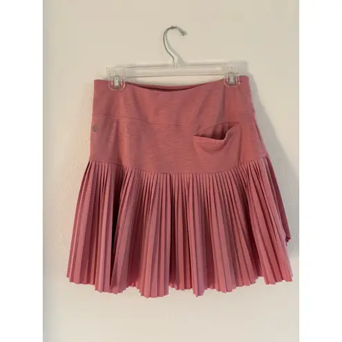 Blue Q GG Blue Luxe Sport 17" Women Size S High Rise Pink Pleated Golf Skort Sporty