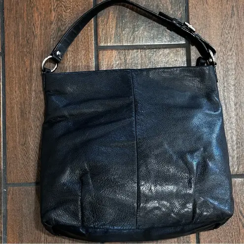 Coach  Madison Isabelle Black‎ Pebbled Leather Shoulder Hobo Bag A1373-21224