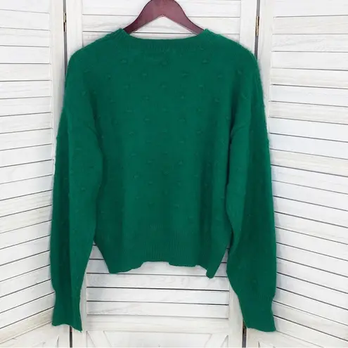 Vylette Bauble Stich Crew Neck Crop Sweater Green Juniors Large Pullover Size undefined