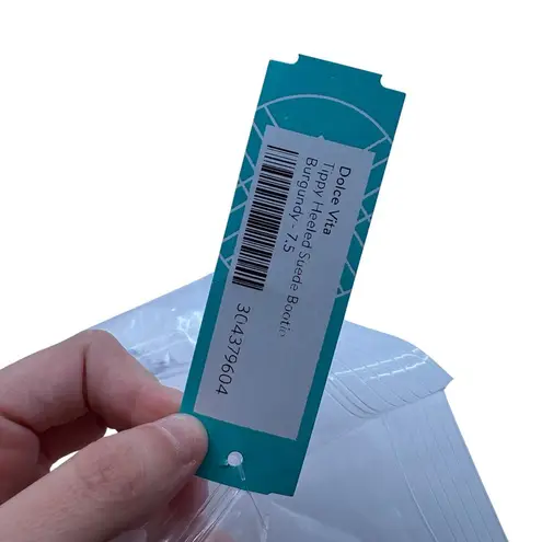 Dolce Vita Tippy Heeled Suede Bootie Burgundy SZ 7.5 Wedge Sleek Fall Modern Red