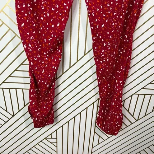 Poupette St Barth Red Sky Rayon Georgette Foe Printed Pants Size US XS