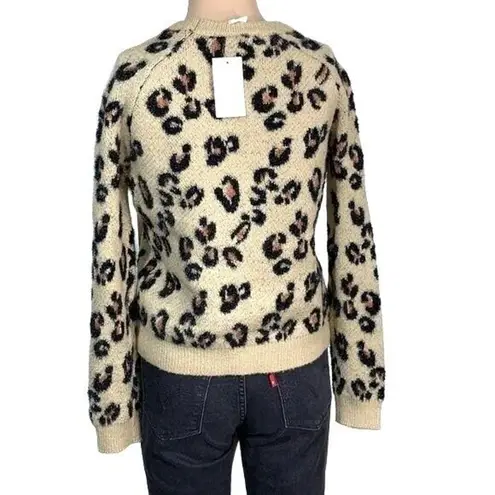 Planet Gold Womens Pullover Sweater Safari Animal Print Cropped Knit XS