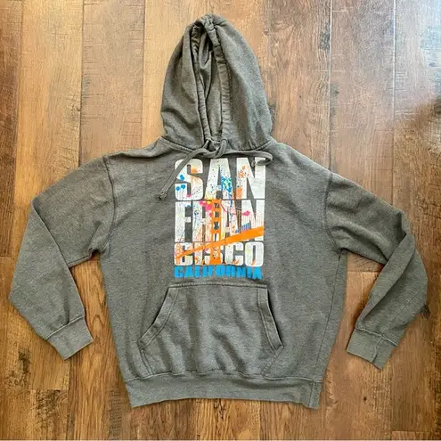 SAN FRANCISCO, CA grey / graffiti sweatshirt hoodie, size M Size M